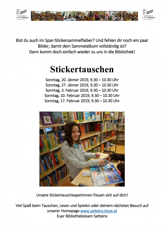 Plakat Stickertauschen 2019