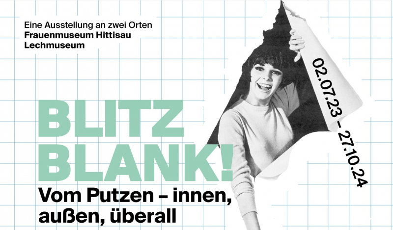 Plakat Ausstellung BLITZ-BLANK Frauenmuseum Hittisau