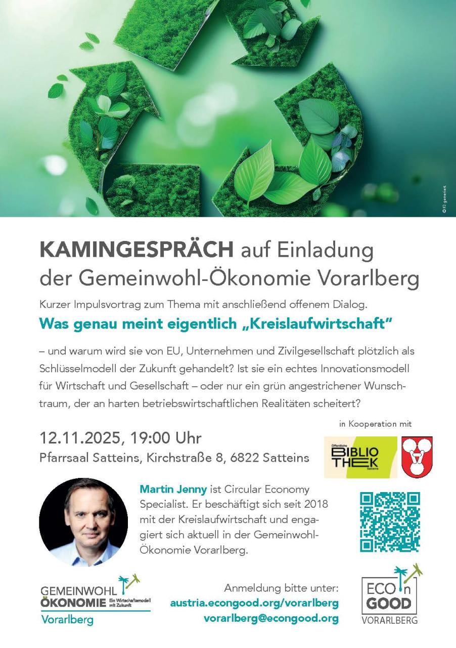 Plakat Kamingespräch Kreislaufwirtschaft