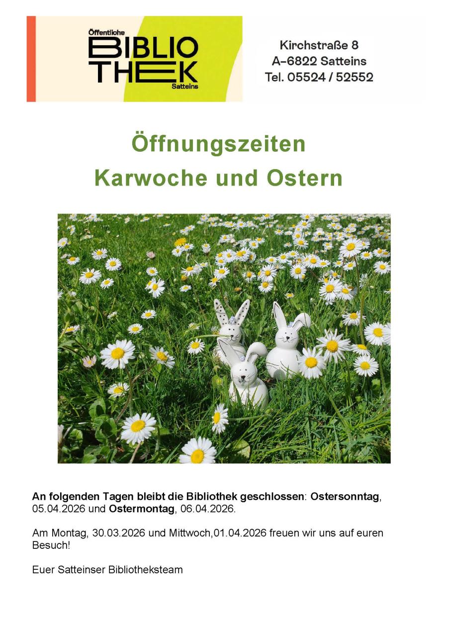 Oster-Öffnungszeiten