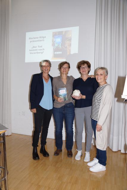 Buchpräsentation Marlene Kilga: Anna Schade, Marlene Kilga, Birgti Sargant und Margit Brunner Gohm