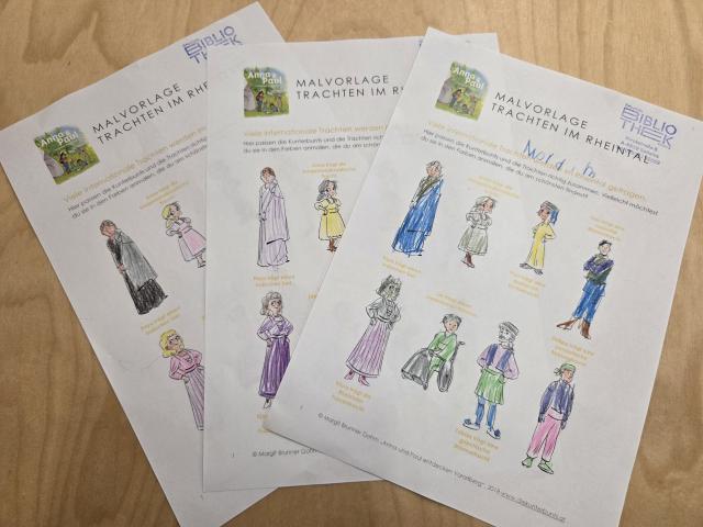 Malvorlagen beim Willkommensfrühstück