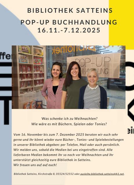 Plakat Pop-Up Buchhandlung 2025