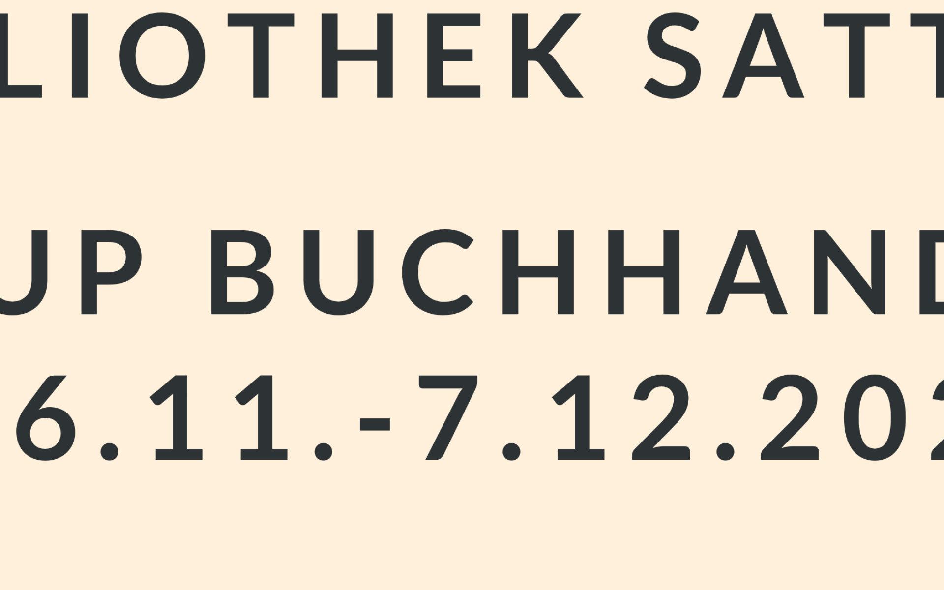 Header Plakat Pop-Up Buchhandlung 2025