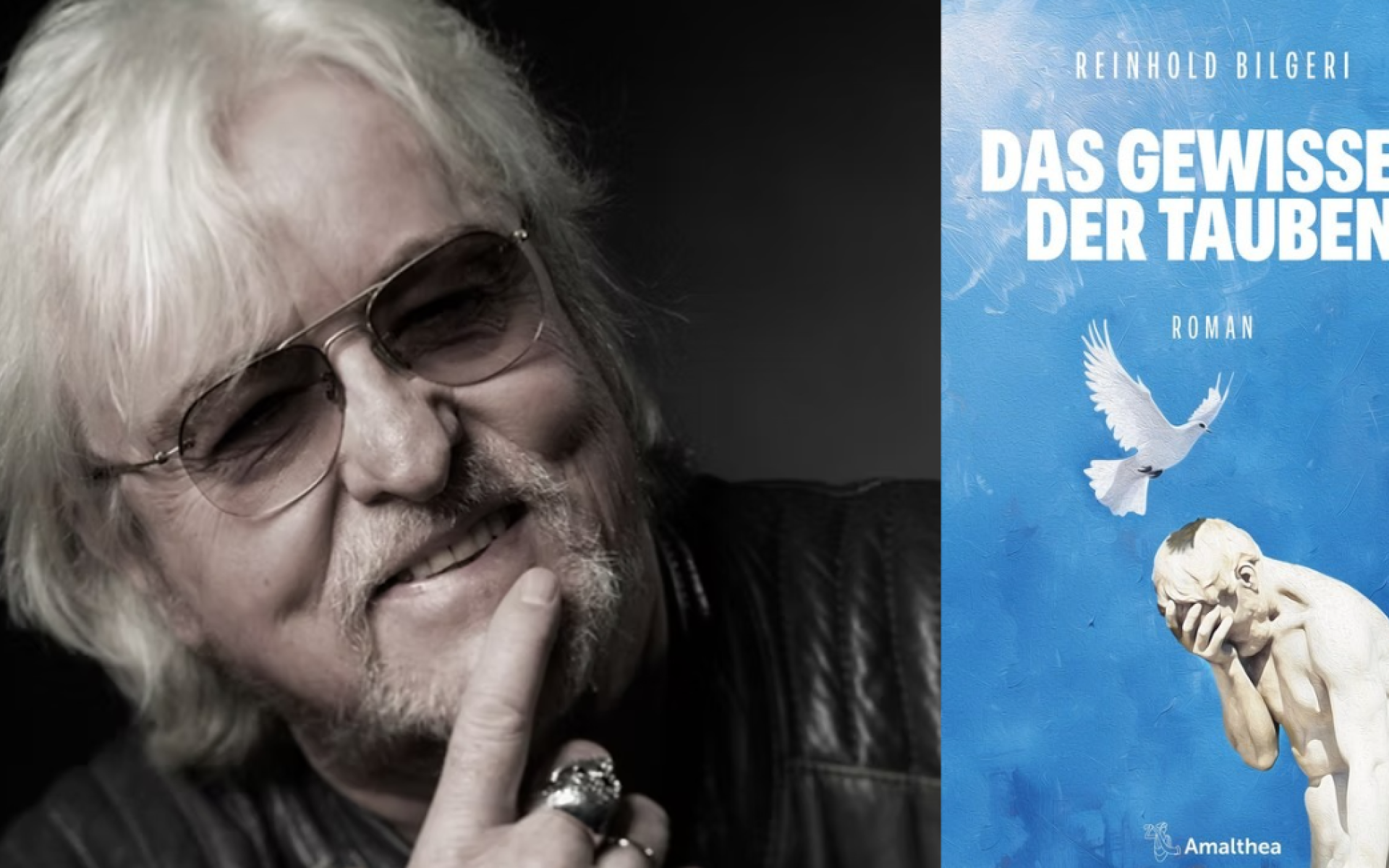 Reinhold Bilgeri mit Buchcover