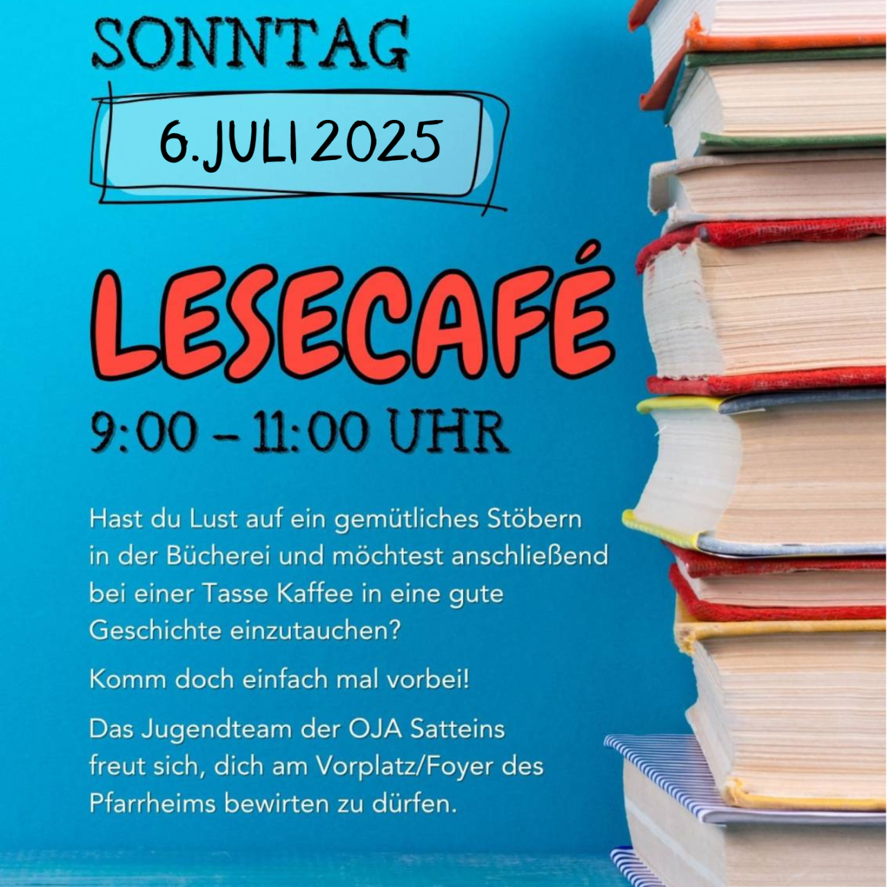 Plakat Lesecafé 6.7.2025